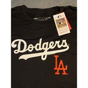 LOS ANGELES DODGERS Mitchell‎ & Ness Cooperstown Collection BLACK XXL Shirt NWT